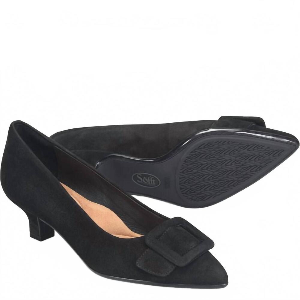 NEW SOFFT women's sadie buckle ornament pumps in black